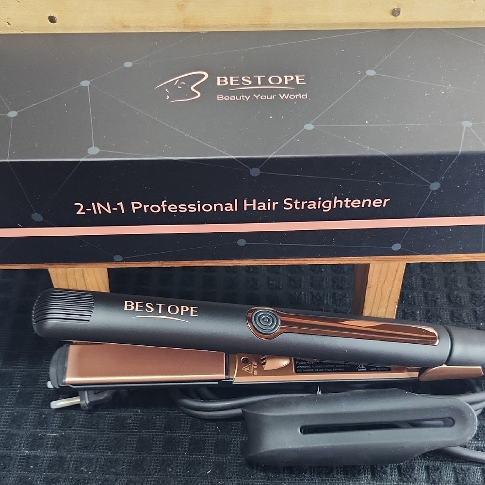 Bestope 2-in-1 Hair Straightener in Black